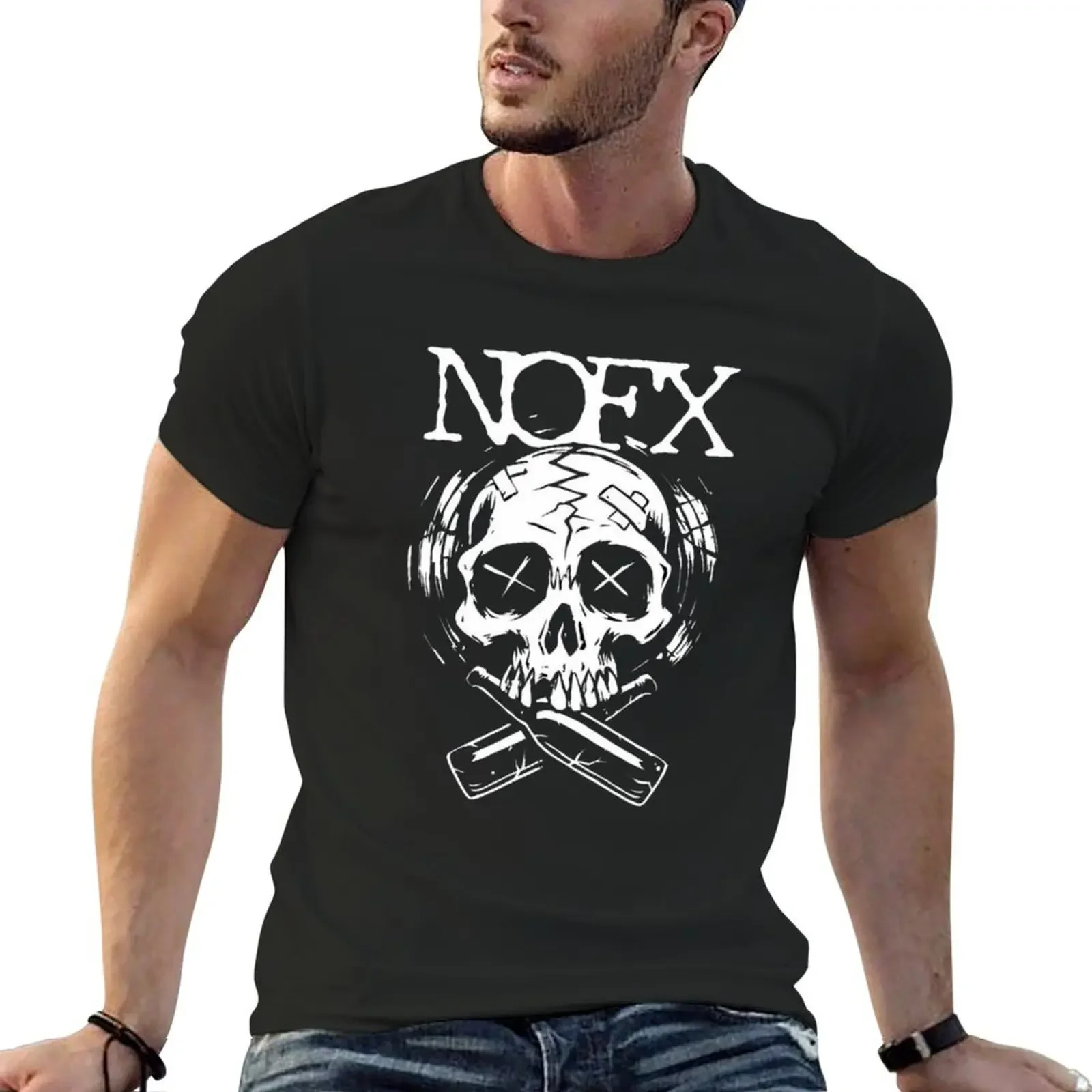 

nofx logo essential T-Shirt sweat summer top plus sizes t shirt for men