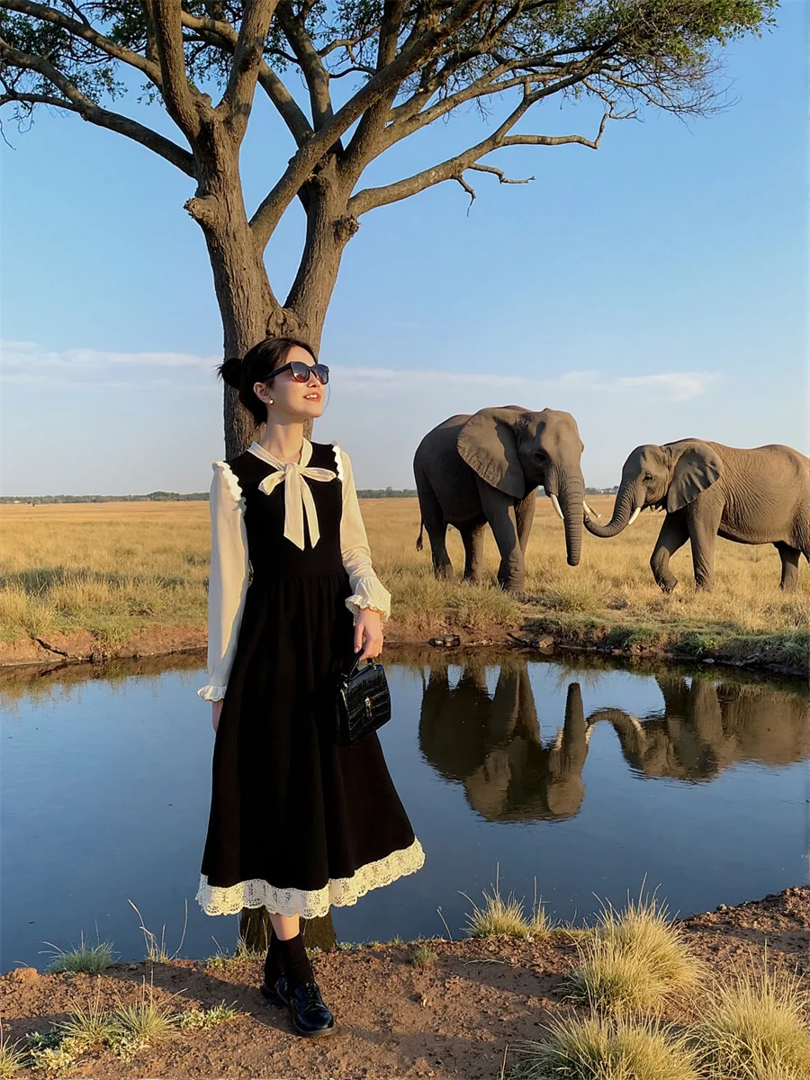 Women'S Dress Black Regular Fit Preppy Style Autumn Spring Straight Tie-Dye Wide Boho Plaid Strapless Embroidered Shiny Neon