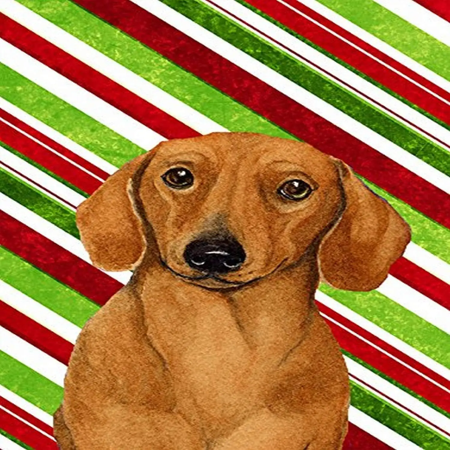 Carolines Treasures LH9222GF Dachshund Candy Cane Holiday Christmas Garden Flag Mailbox Flag Decorative Yard Flag Outside Patio