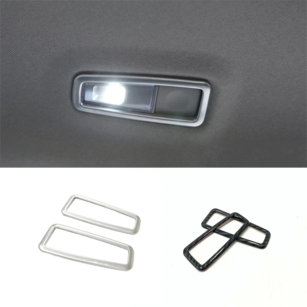 

Carbon Silver decoration protection Accessories For Hyundai Tucson 2016-2020 Car Rear Car Up Roof Reading Lamp Light Cover Trim