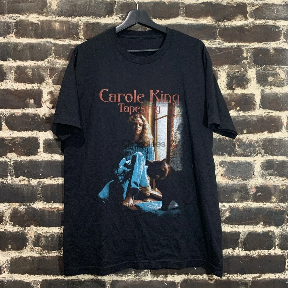 Carol King Tapestry Black T-Shirt Adult Unisex Cotton Tee Size S-4XL CA930