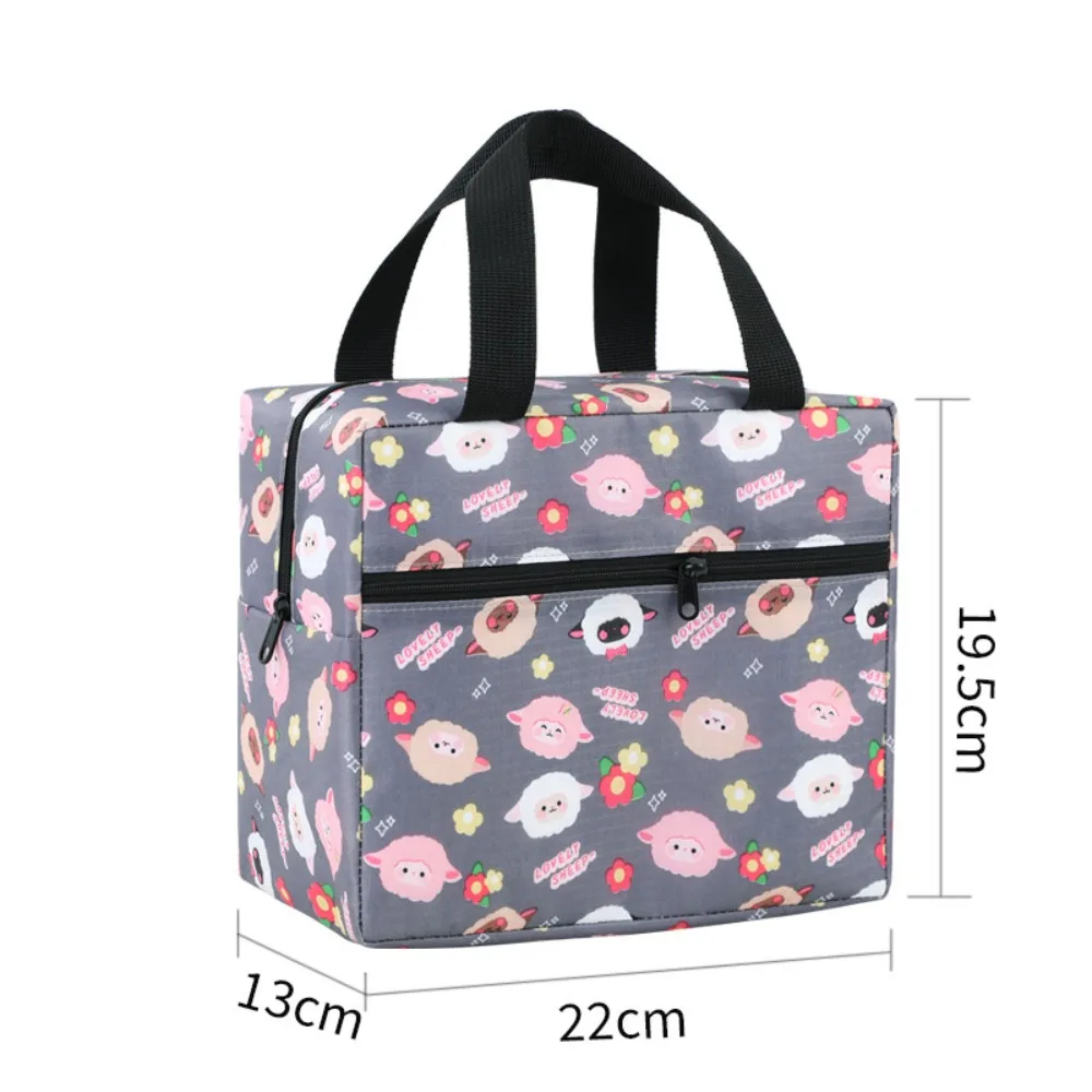 Cute Leakproof Lunch Bag Large Capacity Insulated Cooler Lunch Bag Thickened Portable Lunch Tote Students