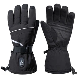 Snow Deer-Guantes Térmicos impermeables para moto de nieve, guantes calefactables recargables para invierno