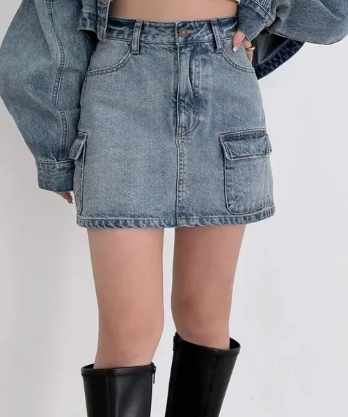 Harajuku Multiple Pockets Vintage Y2K New Fashion Womens Casual Versatile Sex Streetwear Denim Plaid Skirt Goth Black Mini Skirt