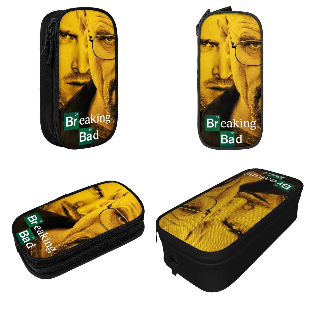 Breaking Bad Chemical Crime Pencil Cases Walter White Jesse Pinkman Pen Holder Bag Girls Boys Big Capacity Office Pencil Pouch