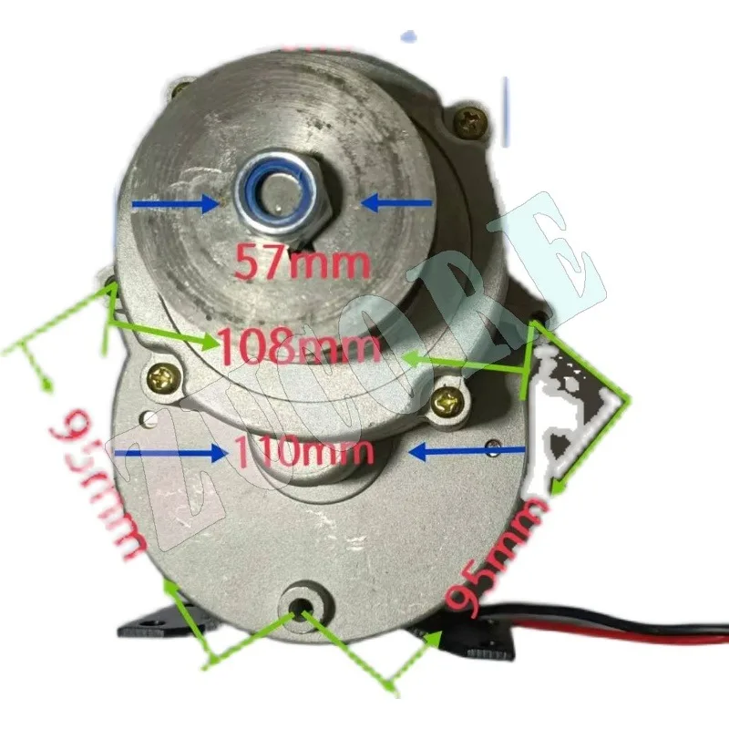 Electric Roller DC Motor 600W 180rpm 12V/24V/48V Belt Pulley for Roasting Machine and Tube Winder