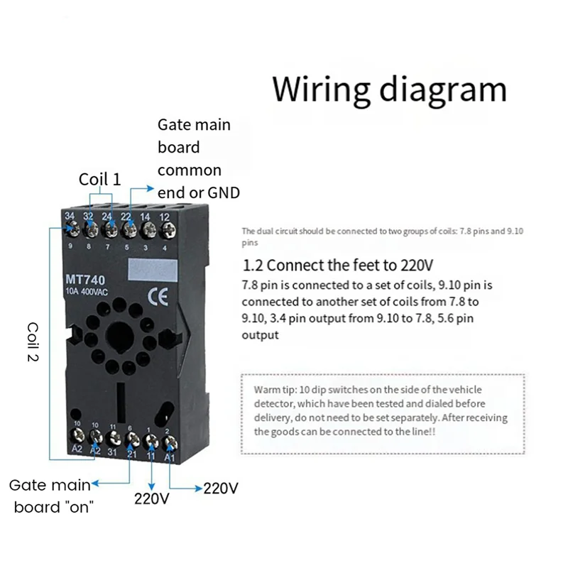 AB53 2X Smart Parking Double Channel Vehicle Exit Loop Detector PD232 Loop Detector For Access Control System Parking System