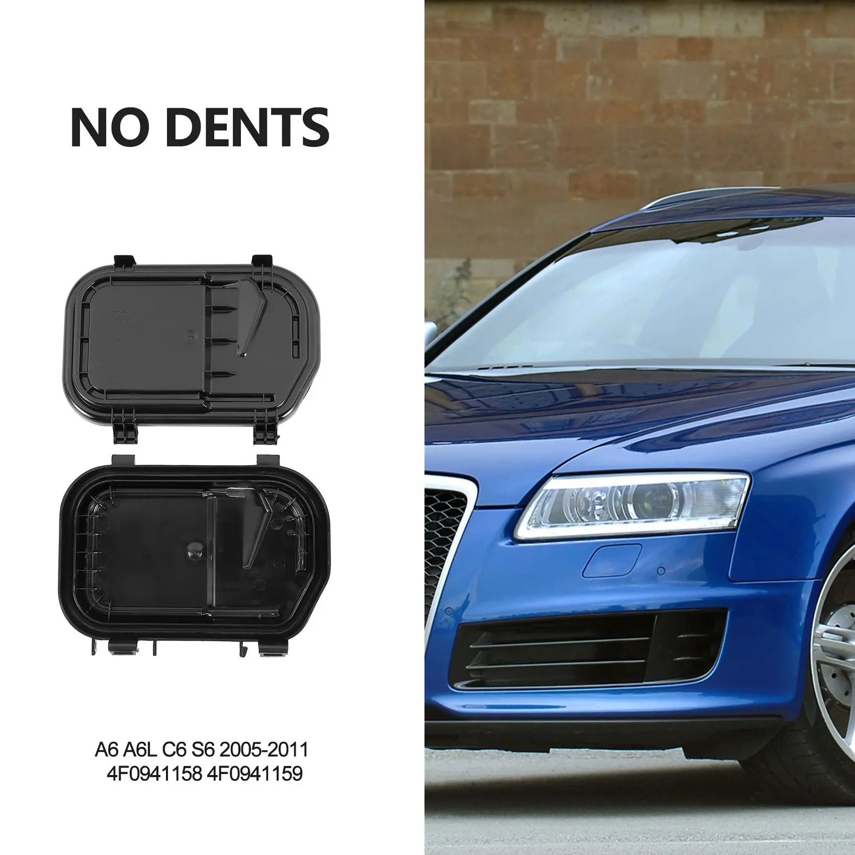 #55K (black)1 Pair Headlight Dust Back Cover For-Audi A6 A6L C6 S6 2005-2011,Automotive Parts & Accessories