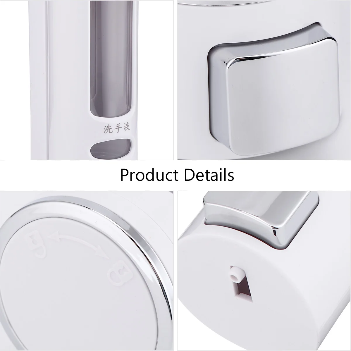

Wall Mount Soap Dispenser 400ml Plastic Shampoo Shower Gel Bottle Manual White Refillable Reusable Home Hotel Bathroom Storage