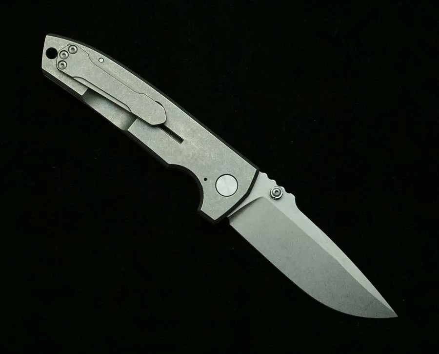 

New VECP Titanium Handle Real 154CM Blade Copper Gasket Folding Knife Outdoor Camping Survival Multi functional EDC Tools