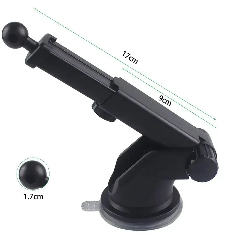 17mm Silicone Bracket Car Holder Car Telescopic Rotating Sucker Accessories Suction Cup Base Bracket Black For Car Phone Holder