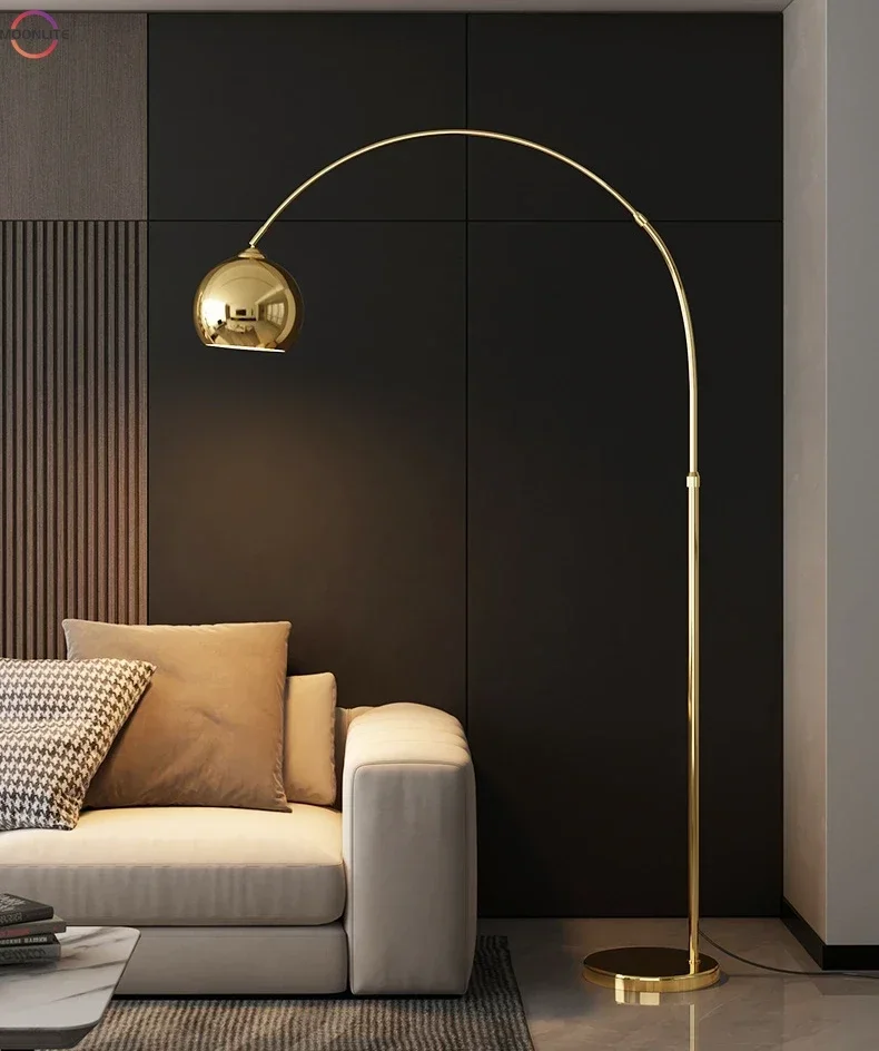 LED Vissen Vloerlamp Nordic Vissen Lamp Naast De Woonkamer Bank Chroom/goud/zwart Designer Luxe Creatieve Vloerlamp