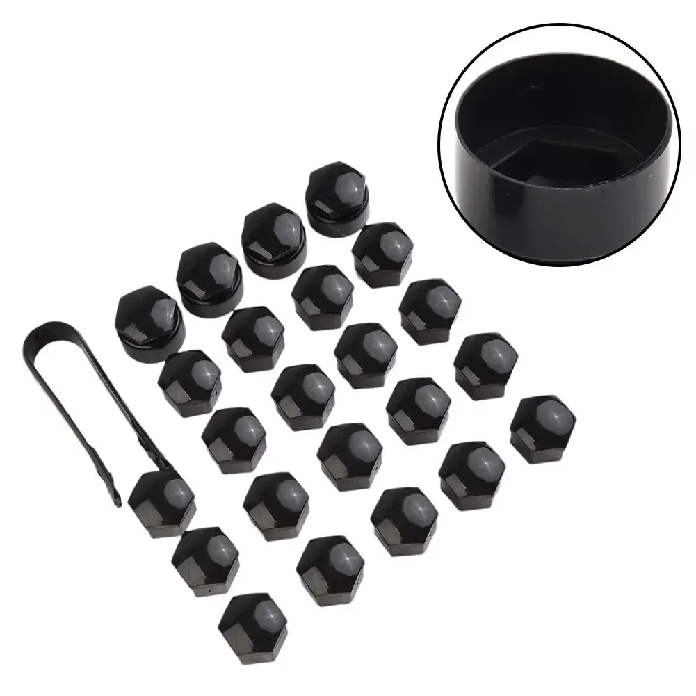 24Pcs/Set Wheel Tire Cap Nut Bolt Head Cover Cap Protective Cap 17mm Nut Bolt 23mm Locking Cap With Removal Tool