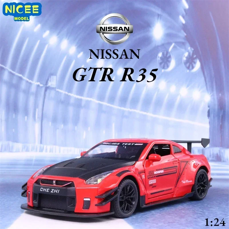 

1:24 Nissan GTR R35 Diecasts Toy Vehicles Metal Toy Car Model Simulation Pull Back Collection Kids Toys