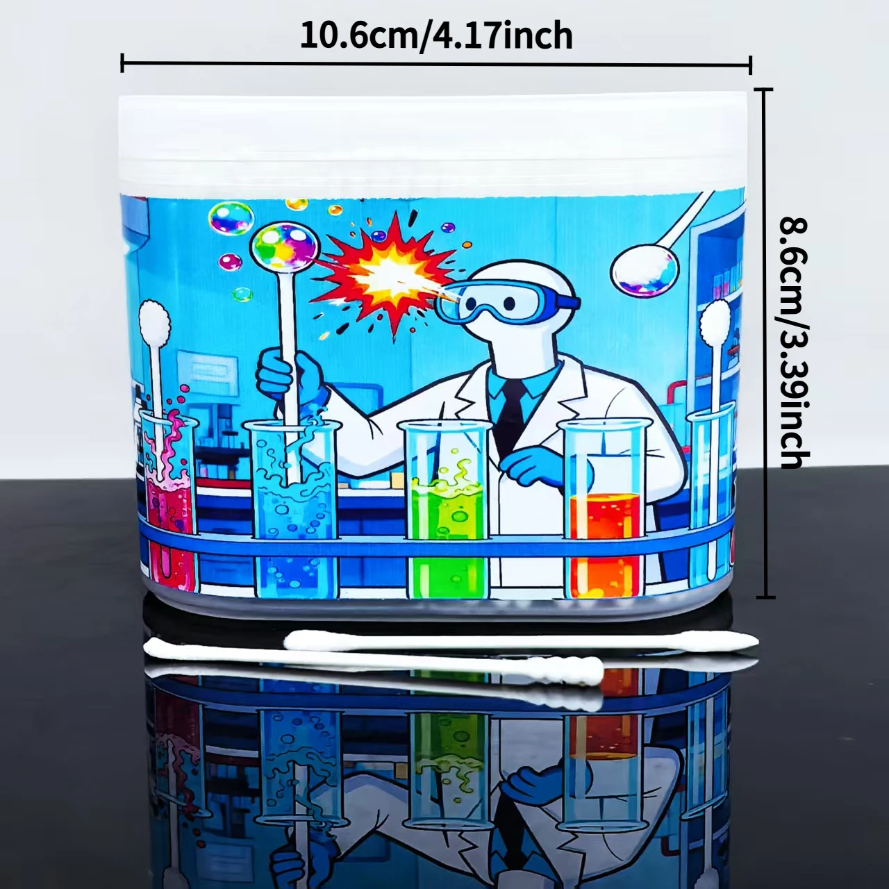 600개 실험실 테마 면봉, 양면 미세 축 면봉, 선물용 면봉.