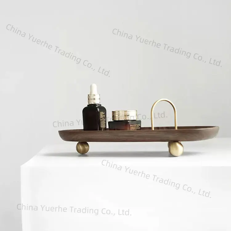 

Nordic creative light luxury tray ornament home study entrance living room key sundries cosmetics storage plate decoration