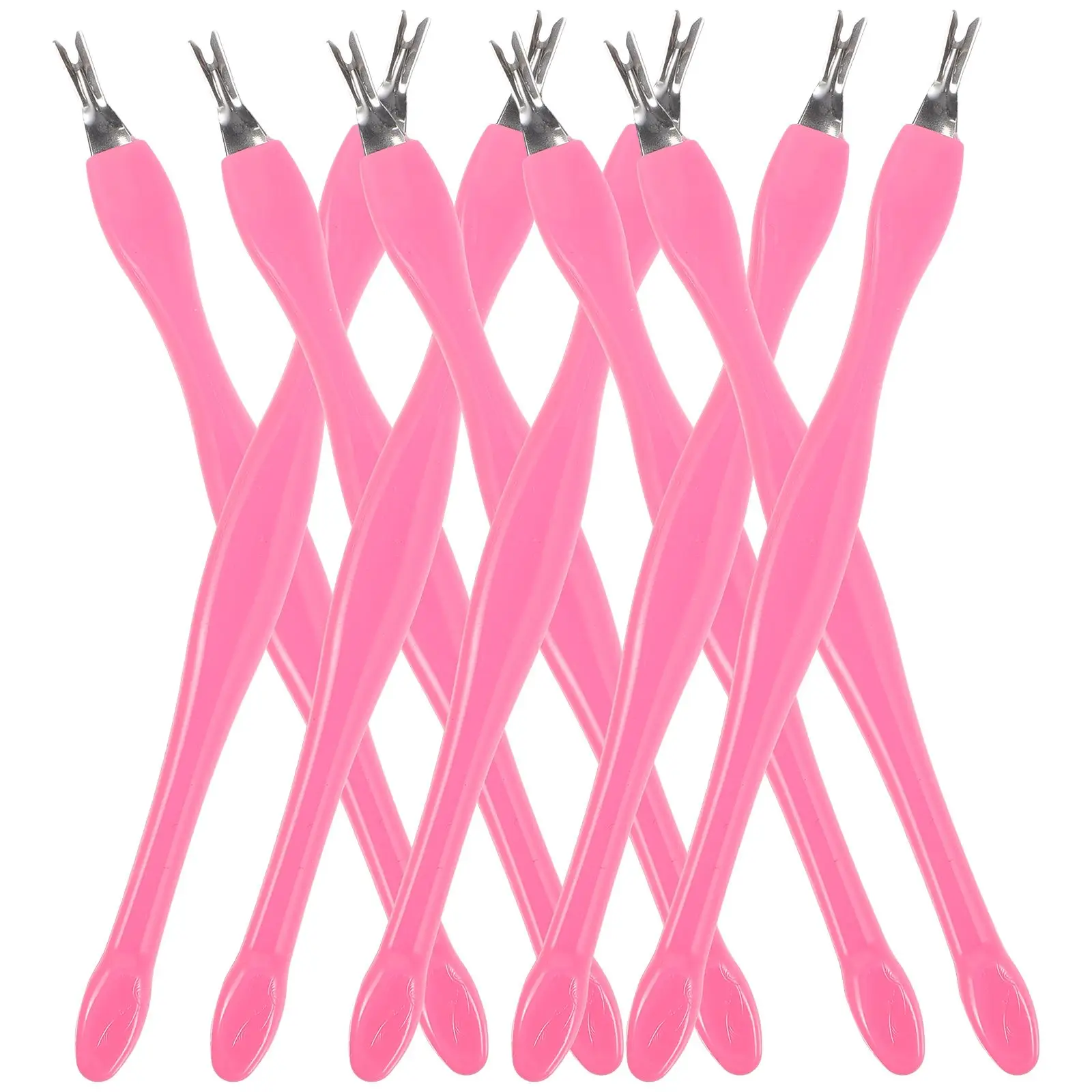 

10 Pcs Dead Skin Shovel Tool Stainless Steel Fork Spoon Cuticle Pusher Manicure Callus Nail Cleaner