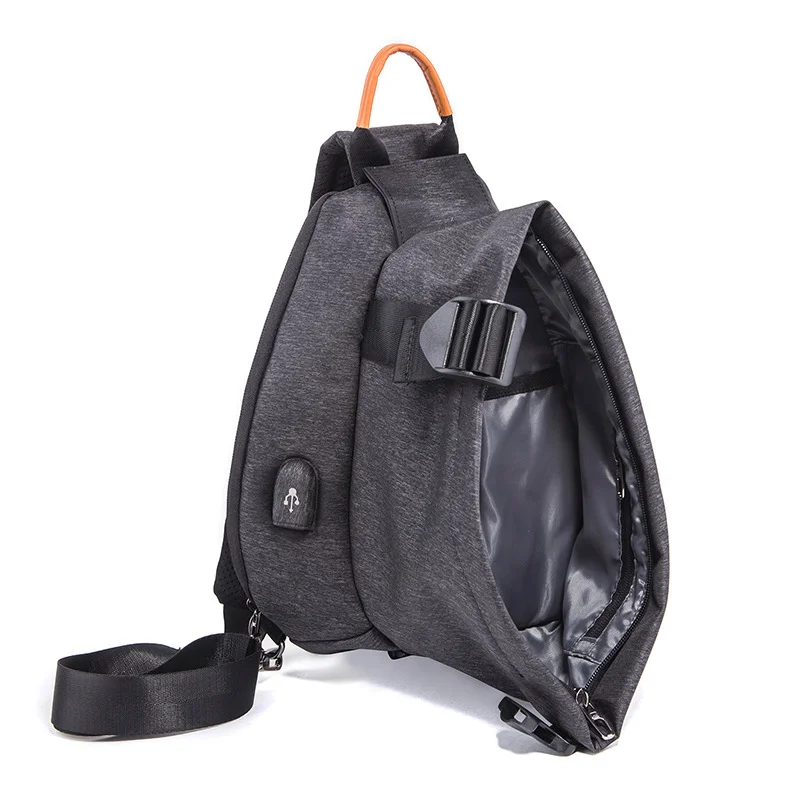 Sac de poitrine imperméable multifonctionnel pour hommes, sac à bandoulière décontracté, sac de messager d\'affaires, une initiative, mode