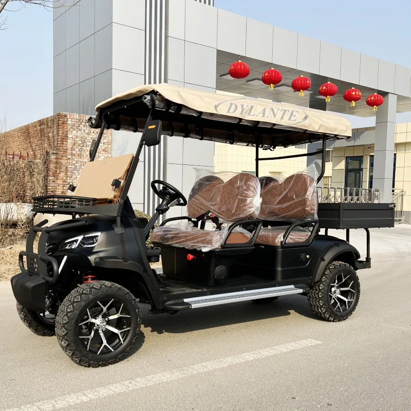 Hot Sale Factory Directly Discount Sleek and Sturdy 2 4 6 8 Seater Golf Kart 48V/72V Electric Golf Cart with Rear Cargo Box