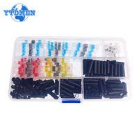 250pcs Solder Sealed Wire Connectors Heat Shrink Solder Butt Connectors Terminals Kit Automotive Marine Insulation