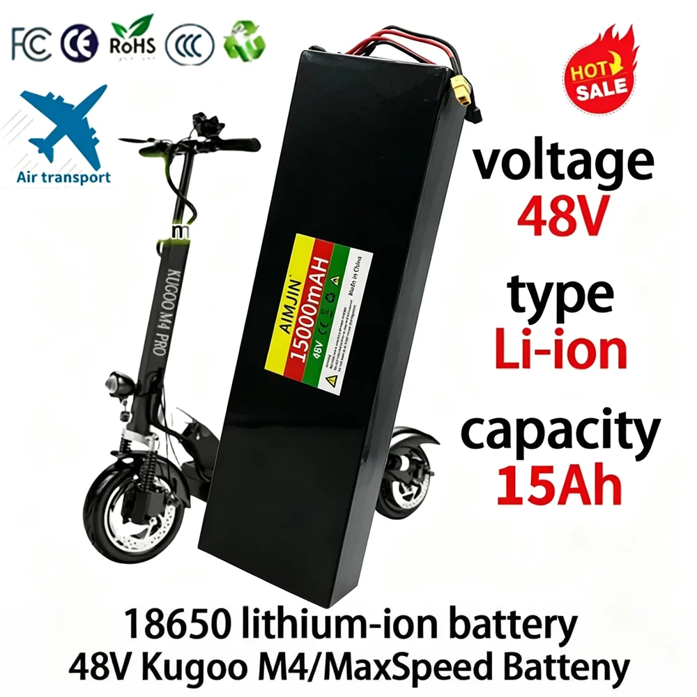 

13S4P 48V For Kugoo M4/M4Pro/MaxSpeed 15000mAh battery pack electric scooter 18650 battery pack built in BMS ⚡⚡