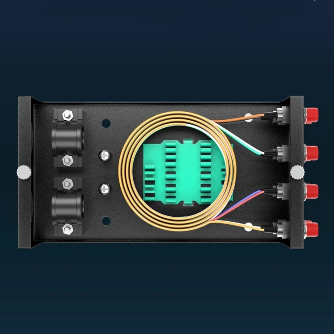 FC fiber optic terminal box 2pcs Mini 8 port ST singelemode OM2 OM1 optical fibre cable splicing box fully equipped termination