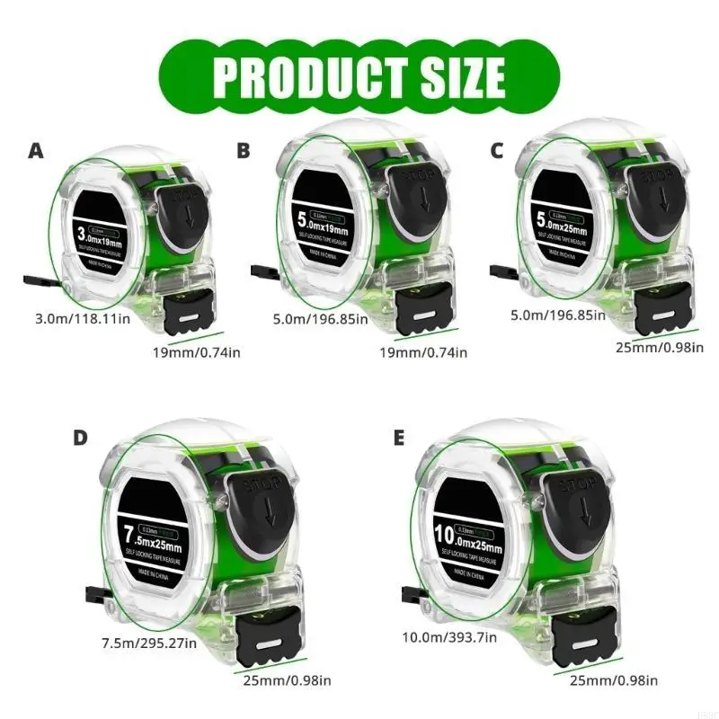 

H58C Высокая точность автоматическая блокирующая рулетка 3/5/7,5/10 м для использования дома и DIY