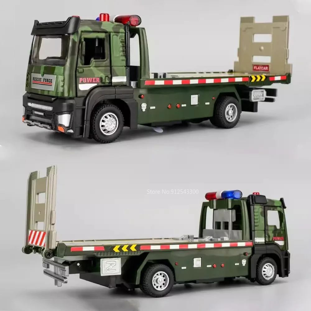 نموذج سيارة من سبيكة النقل للدبابات العسكرية ، أبواب معدنية مصبوبة ، مركبة مفتوحة ، ضوء صوتي ، ألعاب سحب الظهر ، هدايا للأطفال