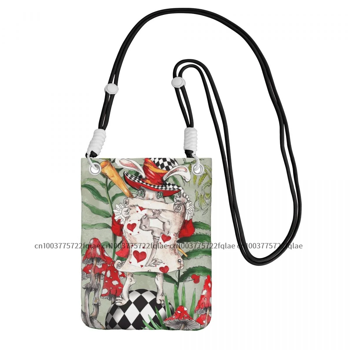 

Сумка для телефона Сумка «Алиса в стране чудес» Женская сумка через плечо с длинным плечевым ремнем и слотом для кредитных карт