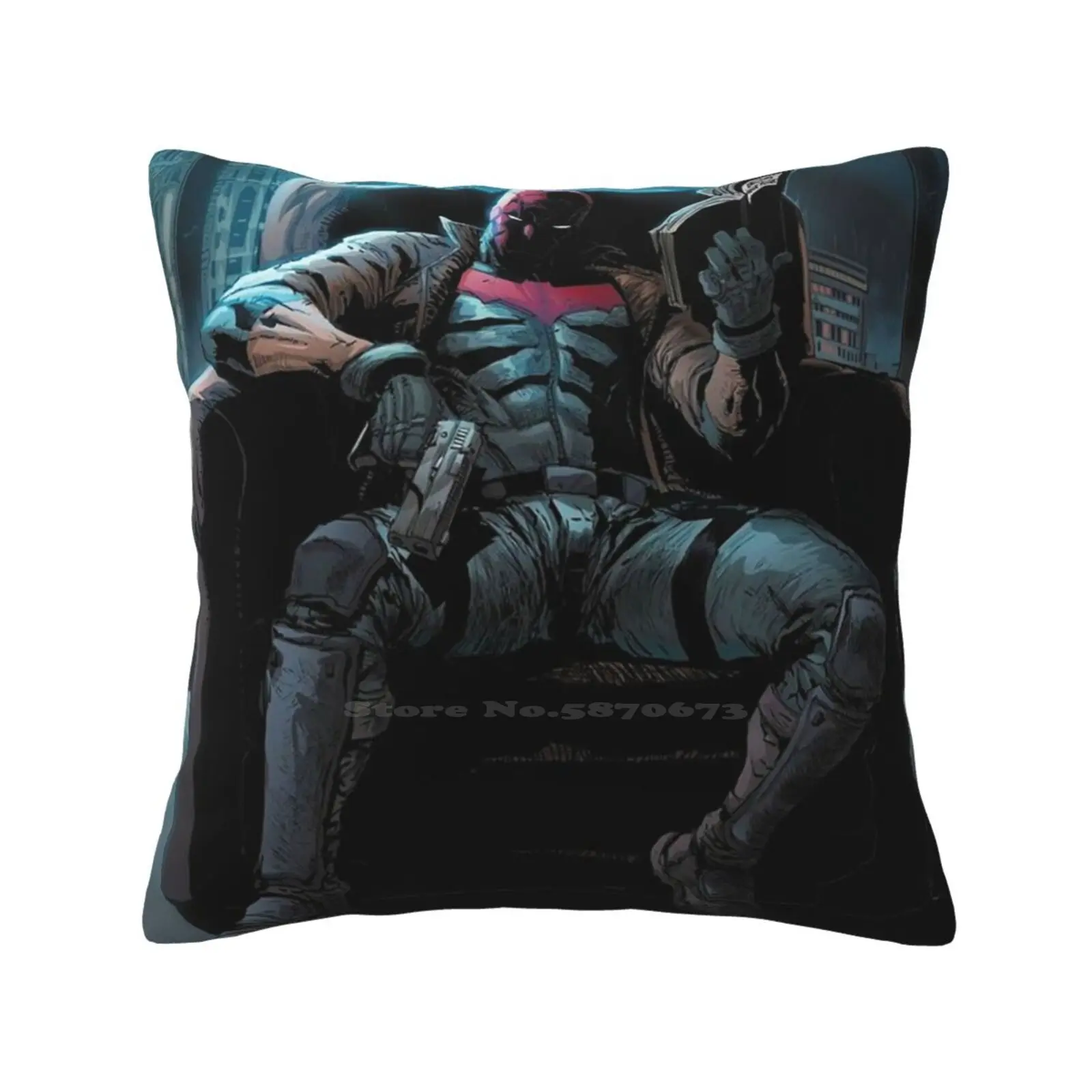 Hero Moco Koran Bini Dasteran Home Sofa Car Cushion Cover Pillowcase Red Hood Jason Todd Comics Robin Hero Movie Cartoon 5sos