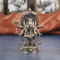 Retro brass Nepal Nepalese elephant god Buddha Statue Solid Copper Buddha Figures Ornaments Buddhist Faith Decorations Crafts