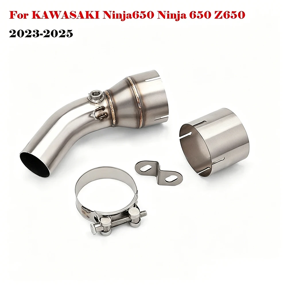 

Motorcycle Modify Middle Link Pipe Exhaust Escape pipe 51MM Miuffler Slip - On For KAWASAKI Ninja650 Ninja 650 Z650 2023 - 2025