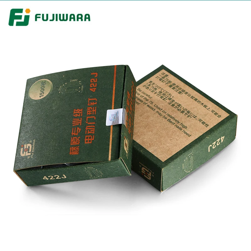FUJIWARA Electric Pneumatic Nail Gun Straight Nail, U-nail, F15/F20/ F25/ F30(15-30MM) 422J U-(4mm width,22mm length)