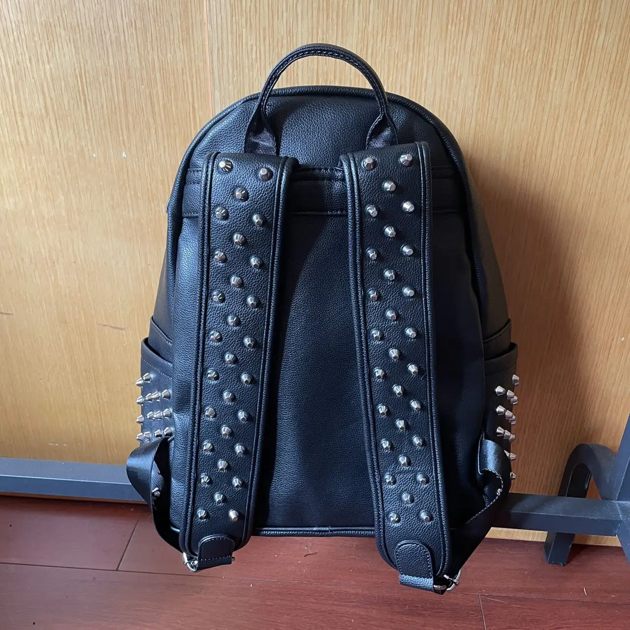 Original Designed Multi Pockets Backpack Rivets Punk Backpack Fashion Faux Leather Backpacks view 6