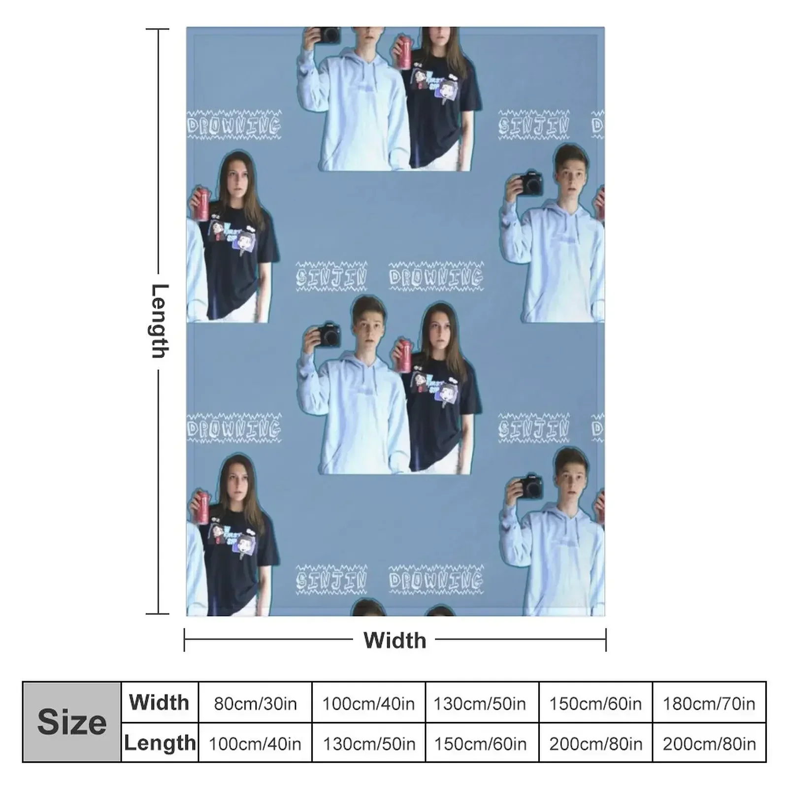 New Sinjin Drowning Throw Blanket couch cozy soft plush fuzzy picnic outdoor blanket
