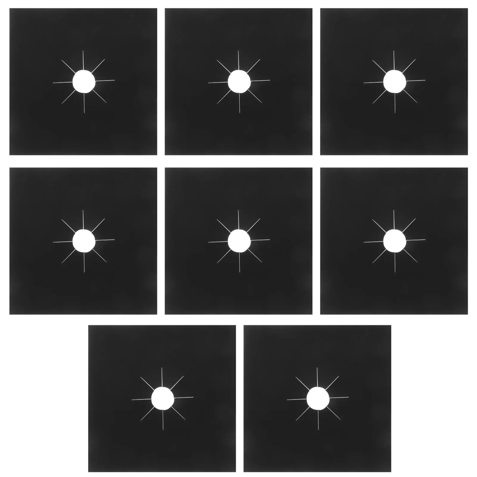 

8 Pcs Gas Stove Protection Mat Reusable Antistain Antioil Easy Clean Durable Cooker Range Protector Stove Top Covers Burner