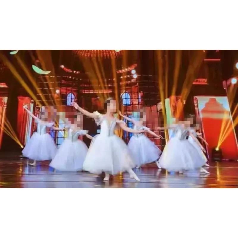 

Ballet Dress Dance Costume Leotards for Girls Stage Dance Wear Kids Clothes Elegant Children Clothing Summer Princess Tutu