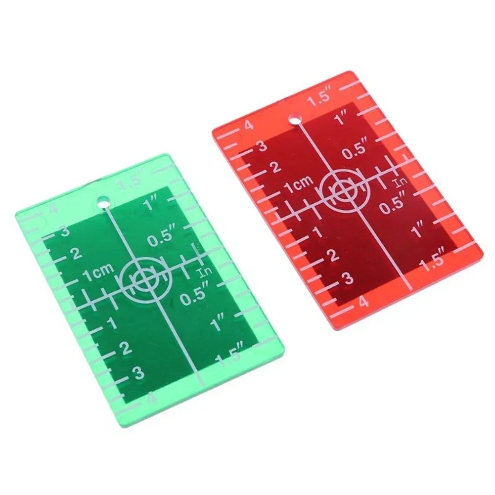 Beam Power Card Magnetic Laser Line Laser Leveling Plate Board Vertical/horizontal For Target Tool Inch/cm Red/green