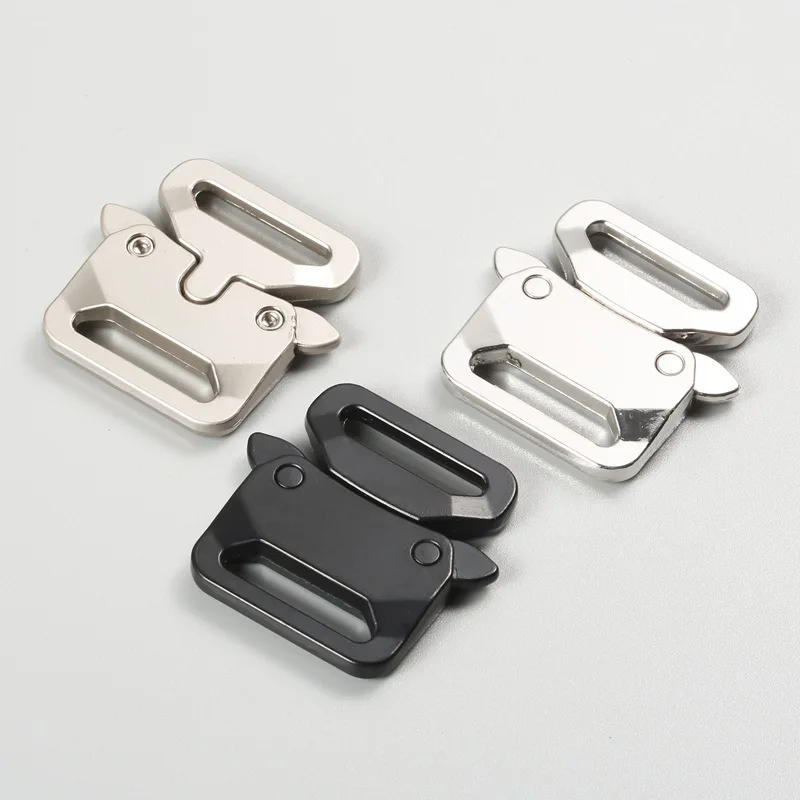 2/5pcs ID20/25mm Metal Automatic Release Buckles Belt Adjustment Buckle DIY Multifunctional Outdoor Strap Band Snap Hook Clip