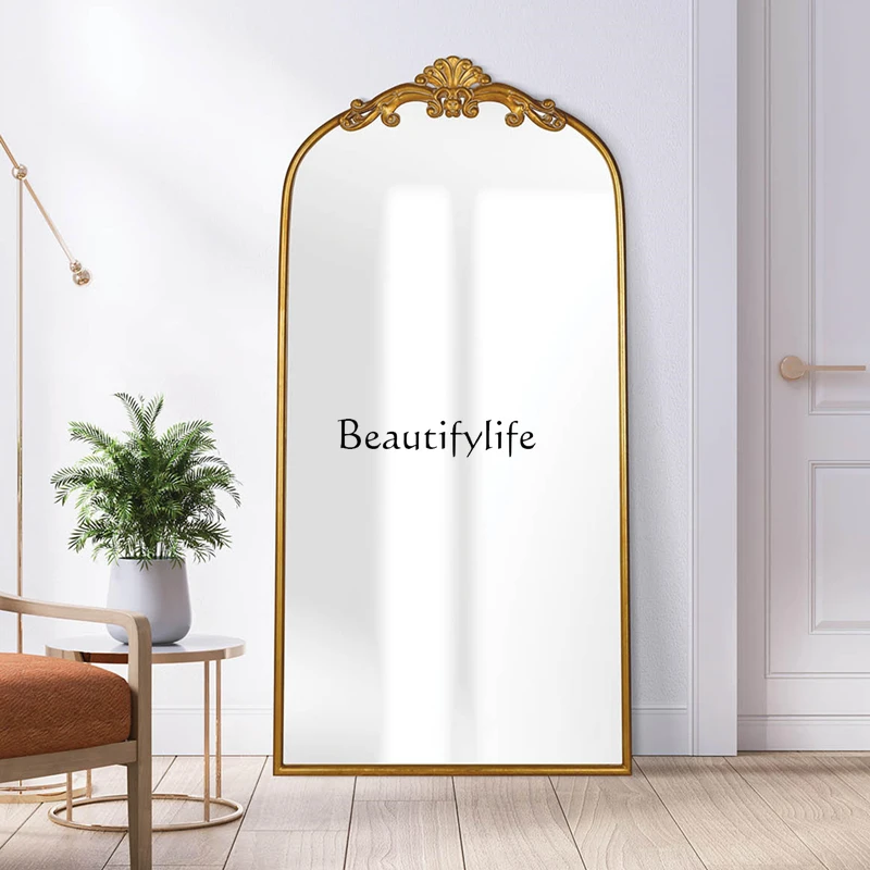 مرآة فرنسية كلاسيكية كاملة الطول يمكن تركيبها على الحائط مرآة كاملة الطول، مثبتة على الحائط المنزلي #4