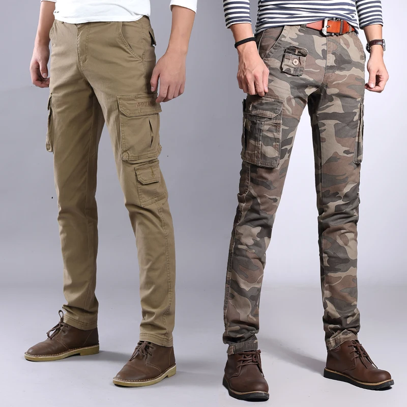 

Мужские камуфляжные рабочие брюки Slim Fit для активного отдыха, эластичные, повседневные, длинные, с множеством карманов, молодежные, энергичные, из хлопка 98%