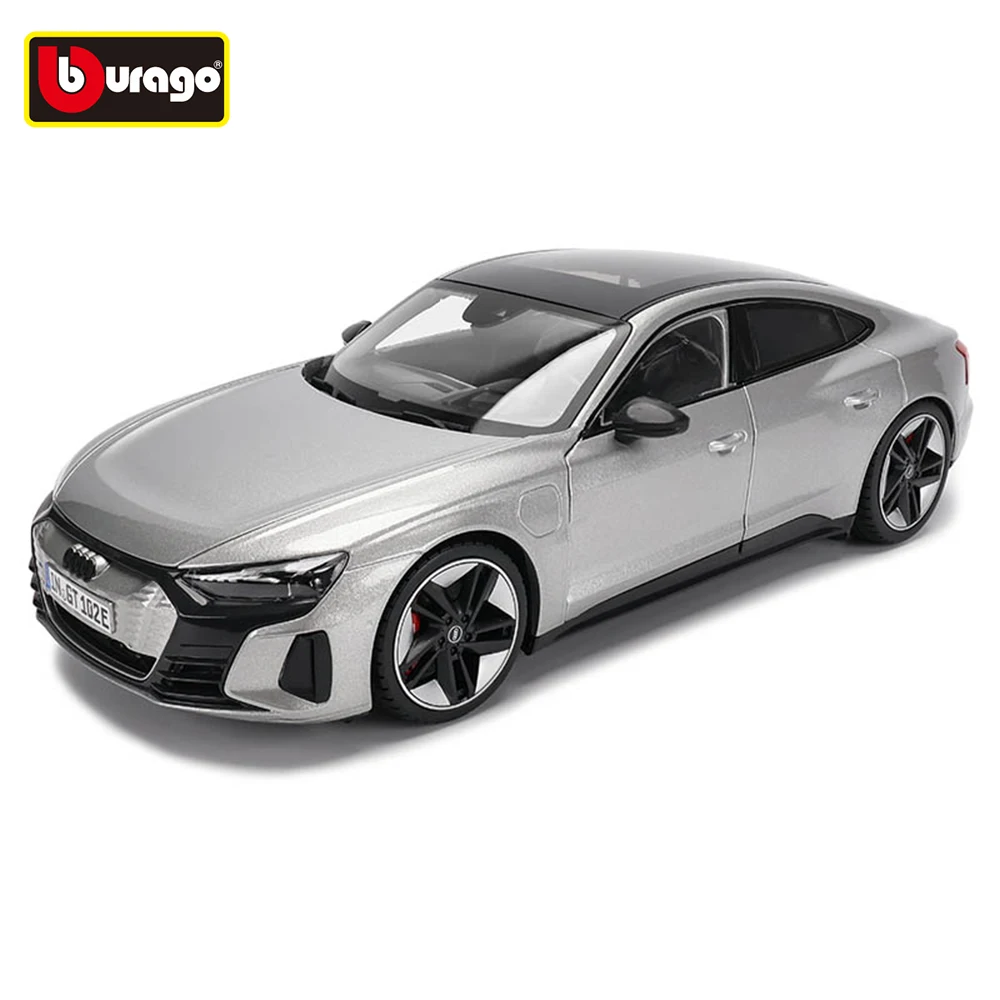 Bburago 1:18 2022 Audi Rs E-Tron Gt White/black Heritage Series Alloy Model Car Decoration Collection Toys Birthday Gift