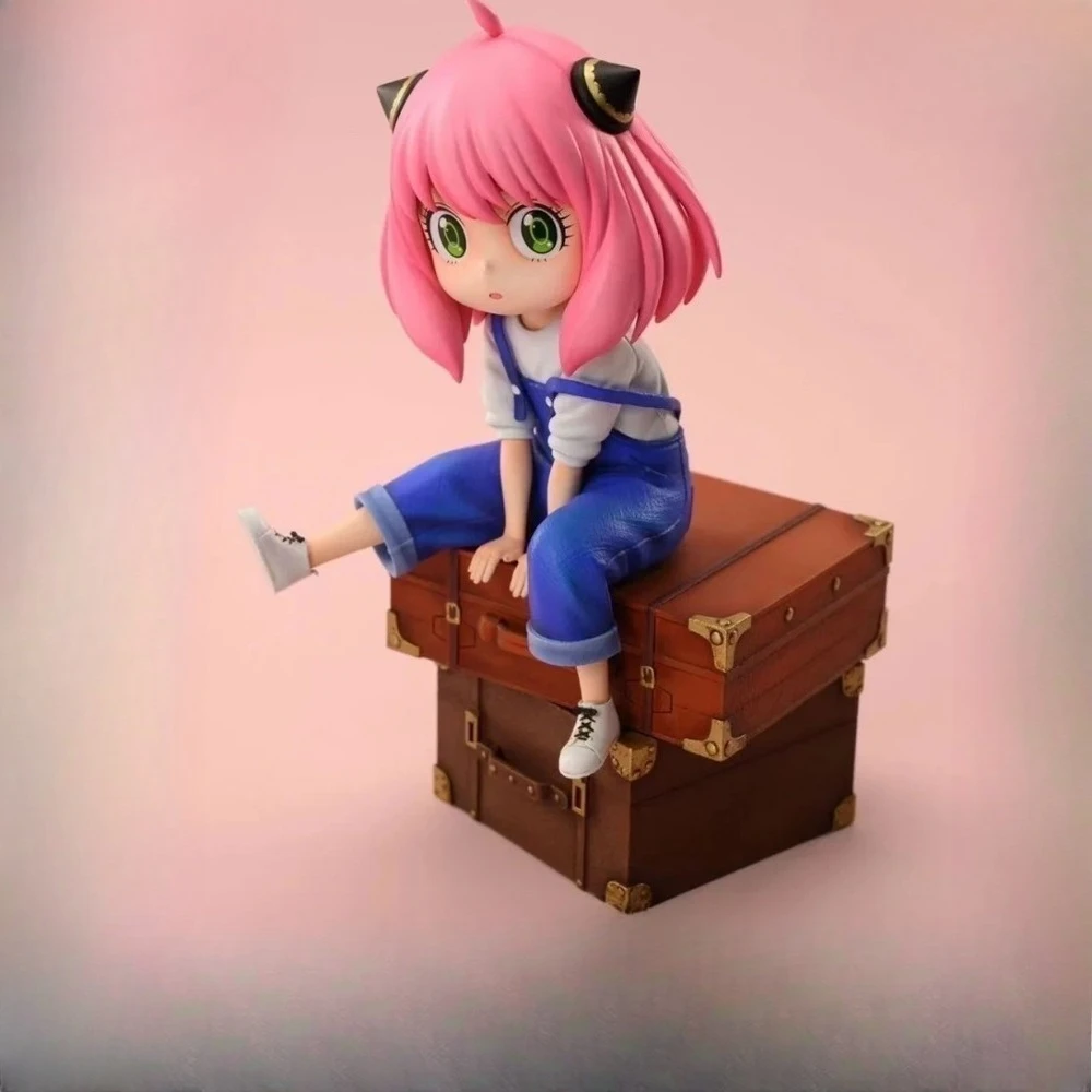 

Anime Character Spy x Family Ania Overalls Girl Home Crafts Gift Car Desktop Ornament Small Figurines & Miniatures Girls Gift
