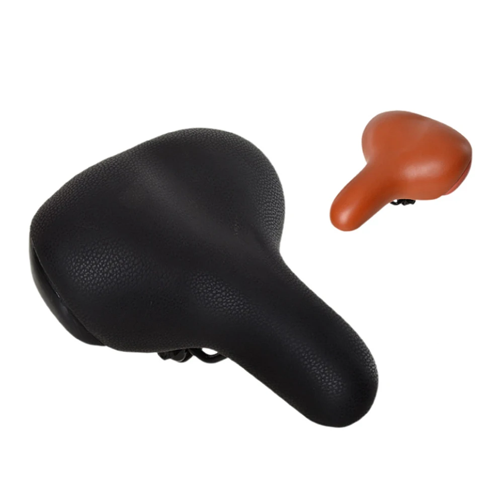 Bicycle Saddle Seat Mountain Bike Cushion Wear Resistant Skidproof PU Leather Wide Saddle eBike Seat for Mountain Bike