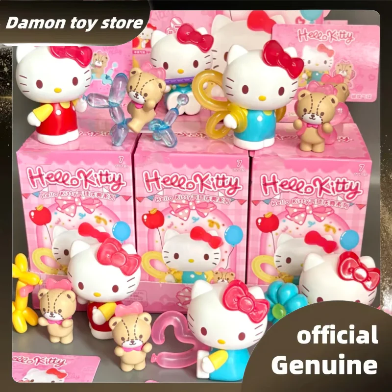

New Genuine Hello Kitty Balloon Celebration Series Blind Box Lovely Trendy Toys Desktop Decorations Hello Kitty Mystery Box Gift