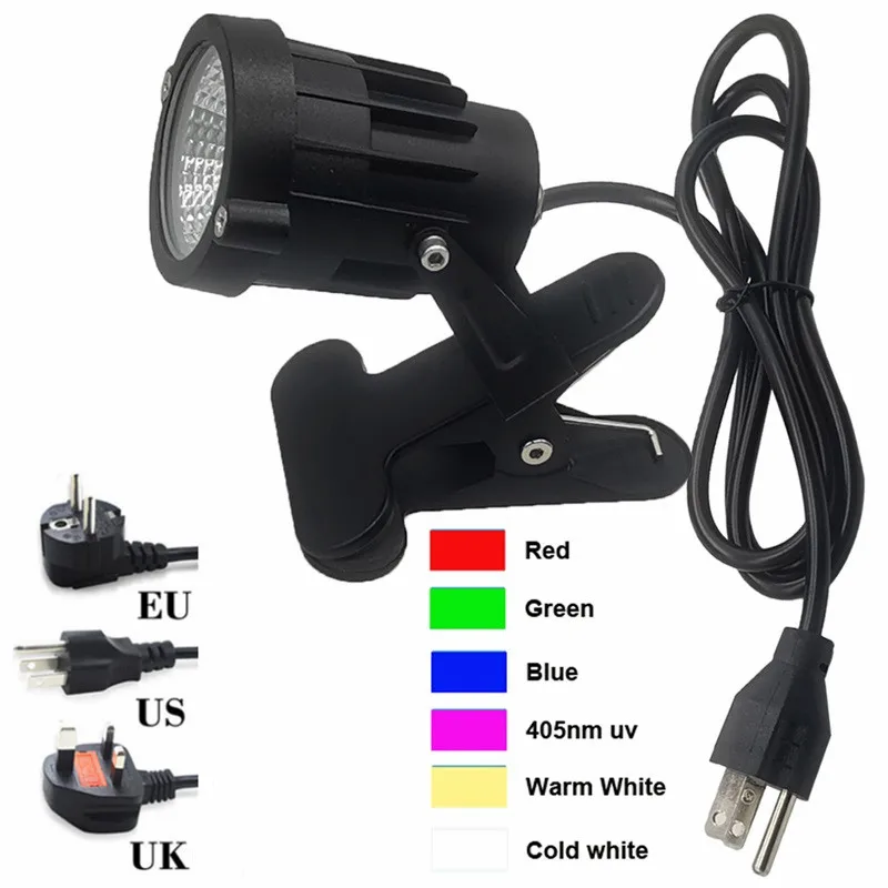 

Nice LED Clamp Indoor Spot Light Plants Decor Accent Lighting Clip On Lights Uplight With Plug For Desk,Trade Show,Workshop,Bill