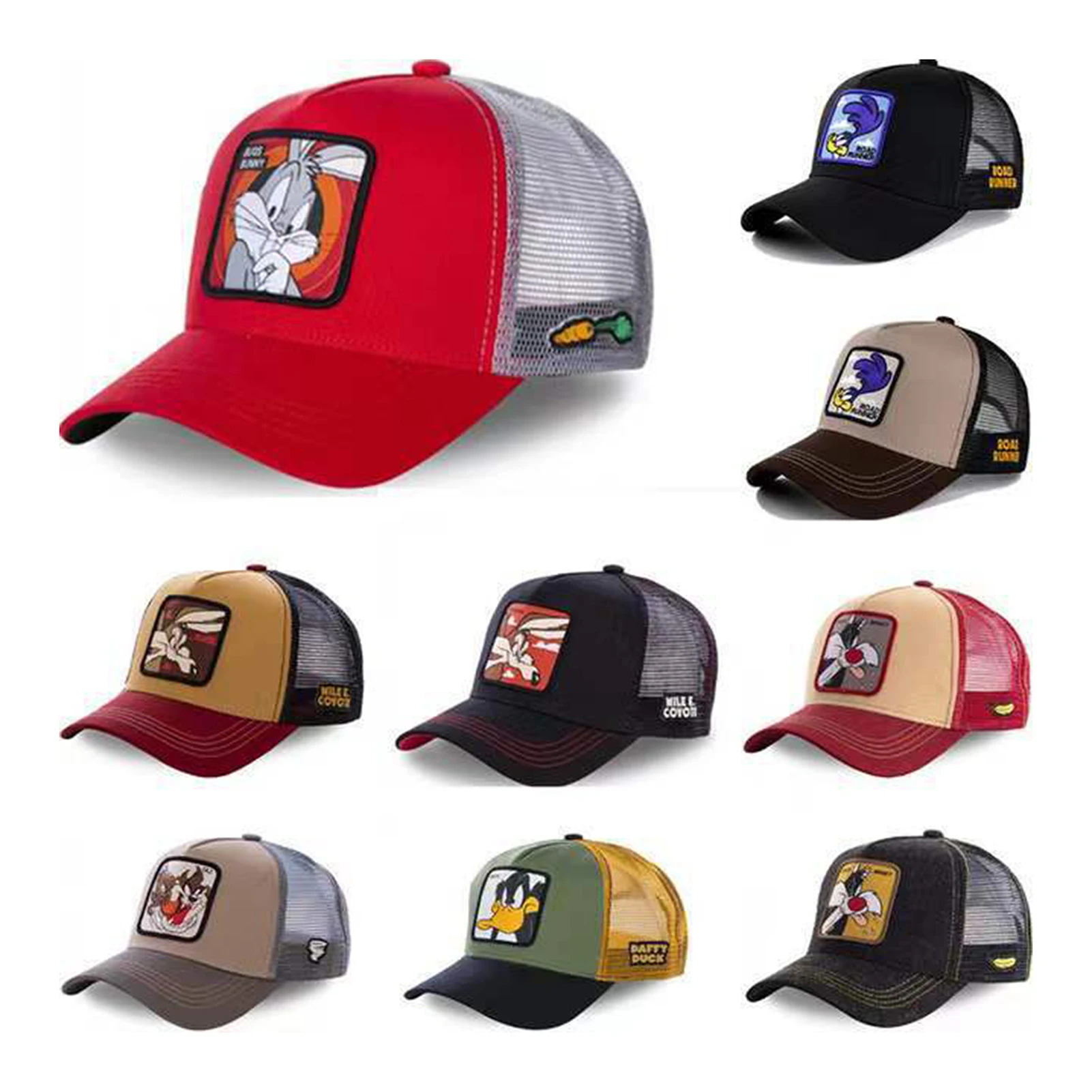 قبعة بيسبول أزياء الكرتون المطبوعة القبعات الرياضية الكرتون في الهواء الطلق صياد القبعات الرياضية الناعمة لركوب الدراجات في الهواء الطلق الصيد قبعة الشمس