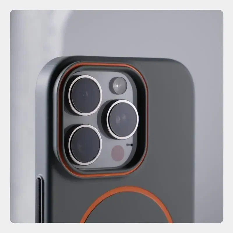 Ultrathin Simple For Magsafe Phone Case for Iphone 16 Pro Max 15 Pro 14 13 12 Matte Hit Color Lens Wireless Charging Hard Cover