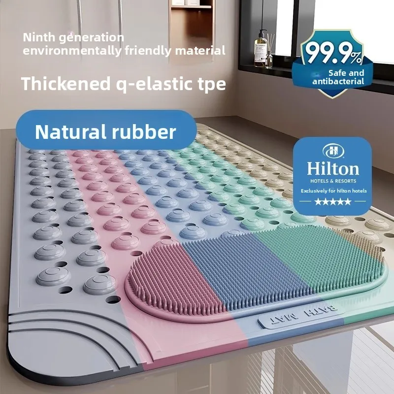 

Non-Slip Bath Mat ower Room Special ly Children Massage Foot Pad Hotel Dormi Batoom Anti-Fall l Rubber