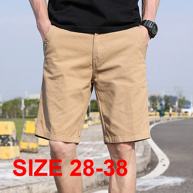

Summer Cargo Knee Shorts Men Sports Casual Bermuda Shorts Plus Size Cotton Half Pants Golf Straight Running Gym Shorts Pants